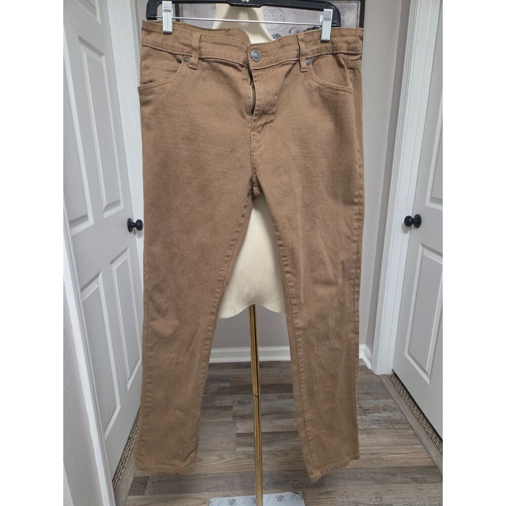 Stitches and Rivets Men's 34x32 Camel Tobacco Brown Straight Leg Jeans